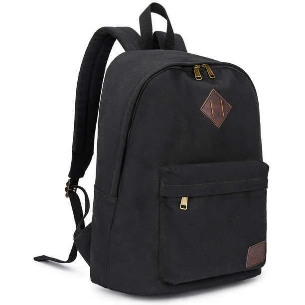 Mochila seemeroad Canvas Laptop 28L para hombre y mujer, color negro