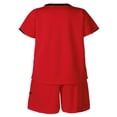 thumbnail image 4 of Alvivi Kids Boys Sports Activewear Short Sleeve T-Shirts and Shorts 2PCs Outfits Red 14, 4 of 7