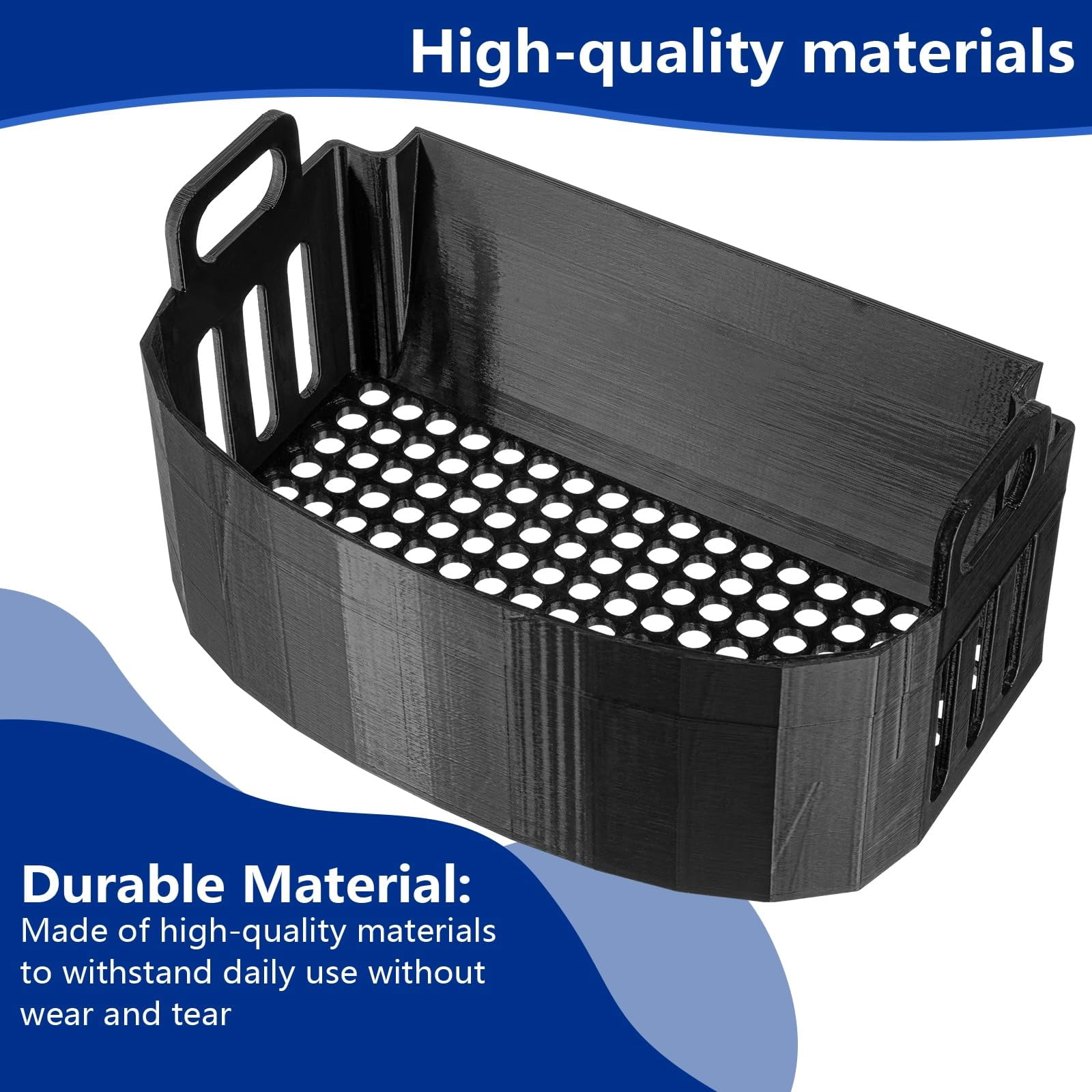 Ice Maker Replacement Basket for Magic Chef Countertop Ice Machine, Removable Ice Storage Bin for Kitchen Home Office Use, Black