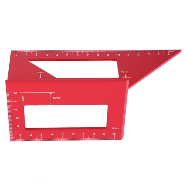 Regla De ángulo Cuadrado De Color Rojo, Calibre De ángulo De 45/90 Grados, Lectura Clara Fácil De Leer Para Herramienta De Carpintería Calibre De Carpintero YLSHRF 45/90° Angle Gauge