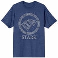 thumbnail image 4 of Game of Thrones House of Stark Direwolf Crest Women's Heather Navy Graphic Tee-Medium, 4 of 7