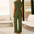 thumbnail image 3 of Womens Jumpsuit Sleeveless Casual Summer Side Split Overalls Jumpers Spaghetti Strap Lightweight Baggy Long Pants Rompers with Pockets, 3 of 6