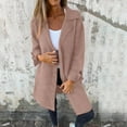 thumbnail image 2 of YDFCWXW Jacket for women Single Breasted V Neck Long Sleeve Trench Coat Jackets Mid Length Outerwear Coats Pink, L, 2 of 6