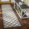 thumbnail image 2 of SAFAVIEH Beach House Richard Geometric Indoor/Outdoor Runner Rug, Light Grey/Charcoal, 2'2" x 6', 2 of 8