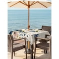 thumbnail image 3 of Outdoor Tablecloth with Umbrella Hole for Patio/Picnic/Party/Camping, Weeping Blue Floral Waterproof Table Cloth Square Cover Washable, Spring Butterflies Flowers Linen (60"x 60"), 3 of 8