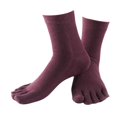 thumbnail image 2 of 1 paar Finger Toe Socks Cotton High Crew Socks Solid Socks Hosiery, 2 of 4