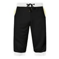 thumbnail image 5 of Sngxgn Men's Casual Shorts Drawstring Summer Beach Stretch Waist Gym Shorts(Black,XXL), 5 of 7