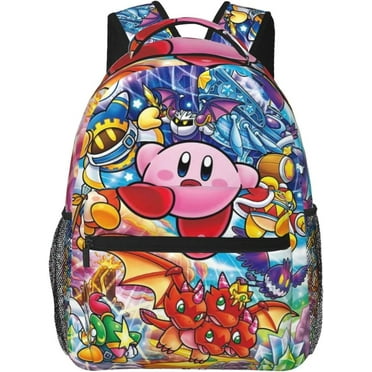KirBy Backpack Cute Cartoon Kawaii Game Backpack Casual Daypack Travel Backpack KirBy Fan Gift