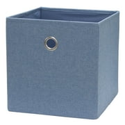 Mainstays Collapsible Fabric Cube Storage Bin (10.5" x 10.5"), Indigo