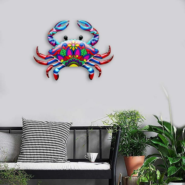 Decoración de pared de cangrejo lindo Colco escultura de arte de pared