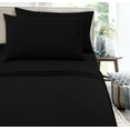 thumbnail image 3 of Mainstays Easy Care 300 Thread Count Bed Sheet Set, King, Rich Black, 3 of 7