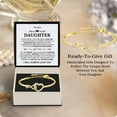 thumbnail image 2 of Sdmnsg-T To My Daughter Forever Connected Bracelet, Infinity Forever Love Heart Bracelets, Mom's Strength And Love Are Alwayswith Her, Adjustable Inspirational Gift Jewelry for Daughter, 2 of 12