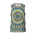 thumbnail image 2 of Easygdp Round Mandala1 Men's Mesh Basketball Jersey Quick Drying Sleeveless Shirts Fitted Muscle Tank Tops Sport Round Neck T-Shirt - 3X-Large, 2 of 9