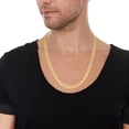 thumbnail image 3 of Floreo 10k Yellow Gold 6mm Solid Curb Cuban Chain Necklace, 3 of 4