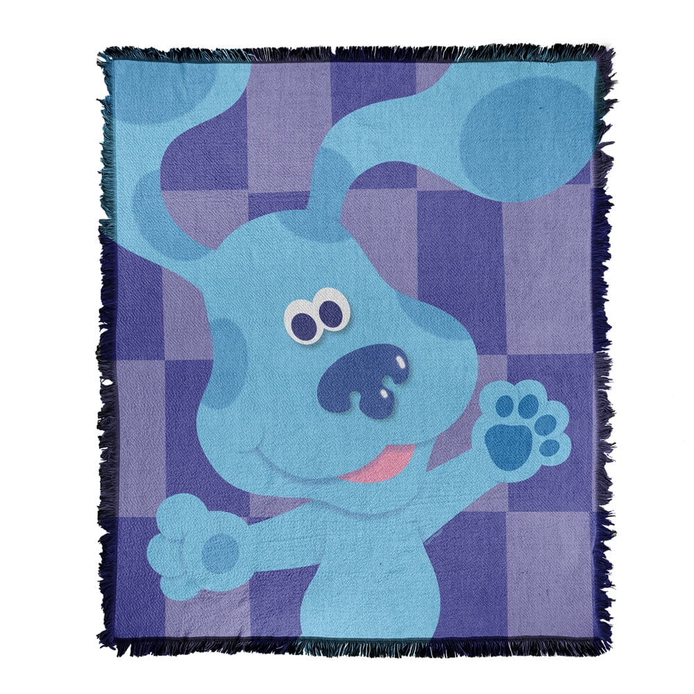 Blues Clues Blanket, 50"x60" Blue's Clues Large Blue Woven Tapestry