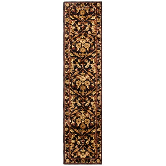 SAFAVIEH Antiquity Francine Oriental Wool Runner Rug, Dark Plum/Gold, 2'3" x 12'