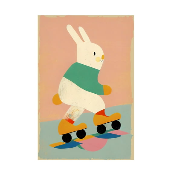 Treechild 'Skating Bunny' Canvas Art
