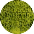 thumbnail image 1 of Ahgly Company Indoor Round Persian Yellow Bohemian Area Rugs, 8' Round, 1 of 4