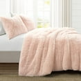 thumbnail image 4 of Lush Decor Emma Faux Fur Polyester Comforter, Full/Queen, White, 3-Pc Set, 4 of 11