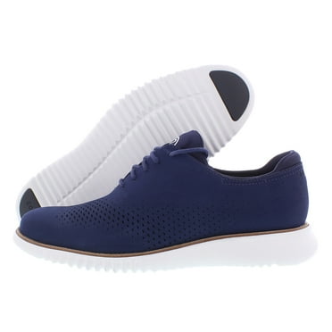 Cole Haan Men's 2 Zerogrand Laser Wing Marine Blue Ankle-High Leather Oxford Shoe - 11M
