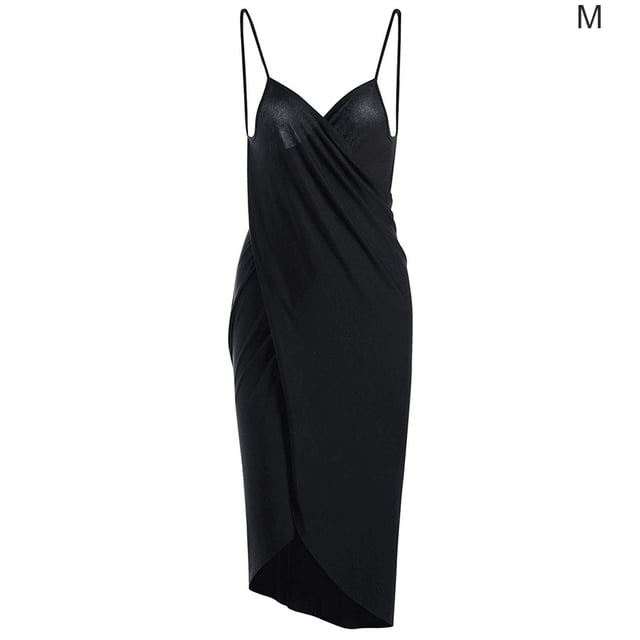 Sonducket Vestido de mujer Playa Cubrir Traje Color sólido Maxi Vestido largo Vestidos Negro METRO Sonducket AP003187-02