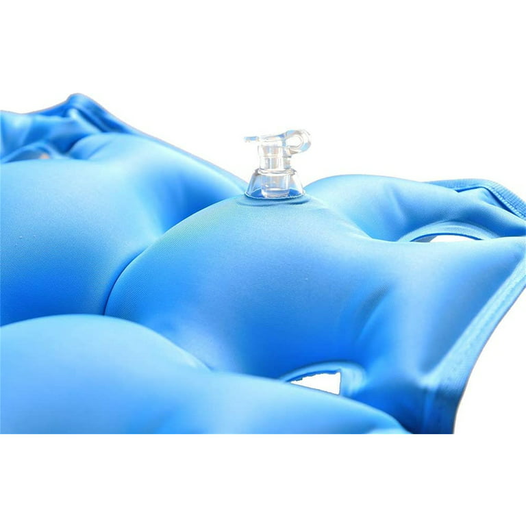 NOGIS Air Inflatable Seat Cushion Blue Makes Any Seat Comfortable, Unique  Adjustable Firmness & Easy Inflation for Travel, Pressure Point Pain Relief