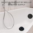 thumbnail image 3 of Kit de conversión de desagüe para bañera Wellup negro mate de levantar y girar, 3 of 6
