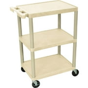 Luxor 3 Shelf Utility Cart, Multiple Col