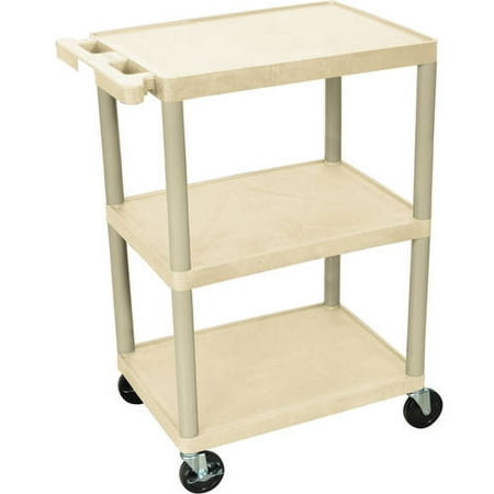 Luxor 3 Shelf Utility Cart, Multiple Col