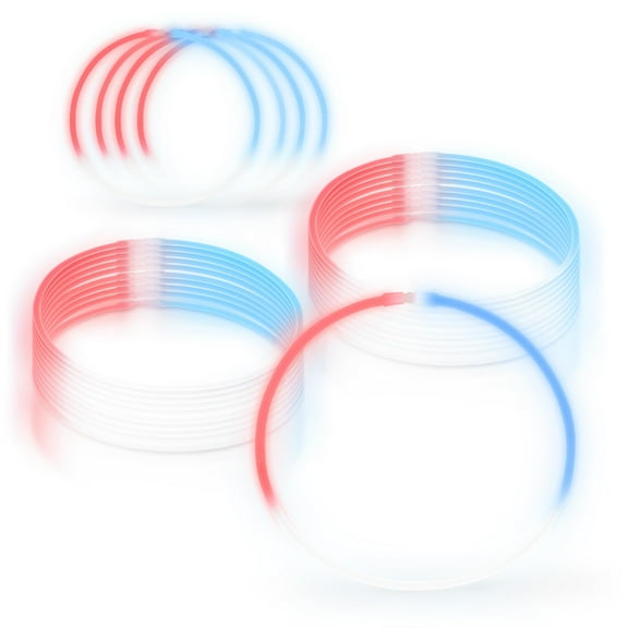 Windy City Novelties - 50 Pack 22" Glow Stick Necklaces (Red/White/Blue)