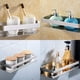 thumbnail image 5 of Estante de ducha de baño de acero inoxidable, cesta de cocina para baño, estante de ducha, estante flotante de metal resistente a la oxidación para almacenamiento de baño en la pared., 5 of 5