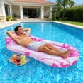 thumbnail image 2 of Tdxkok Inflatable Floating Raft Bed,Foldable Mesh Water Hammock for Adults,Portable Pool Lounge Float for Swimming Pool,Beach,Lake and Summer Water Relaxation, 2 of 6