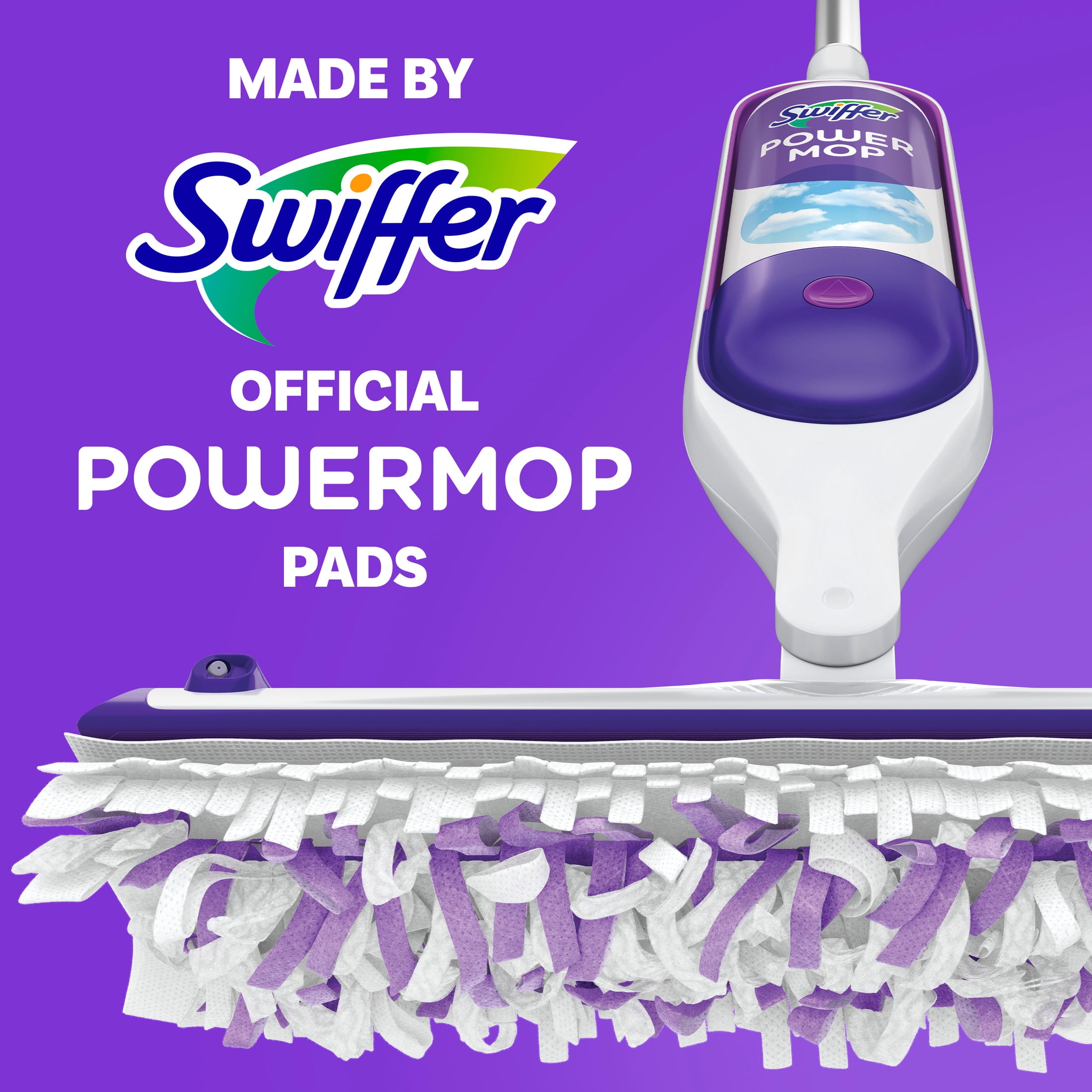 Swiffer Power Mop Pad Refills, Unscented, 5 Count