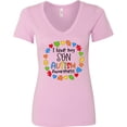 thumbnail image 3 of Inktastic I Love My Son Autism Awareness Women's V-Neck T-Shirt, 3 of 5