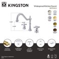 thumbnail image 4 of Kingston Brass KB1792AXLS Heritage Double-Handle 3-Hole Widespread Kitchen Faucet in Polished Brass, 4 of 5