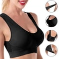 thumbnail image 4 of Gymayou 3-Pack Breathable Cool Liftup Air Bras Sports Bra Large Size Air Bra Comfortable Mesh Sports Bra for Women Black L, 4 of 7