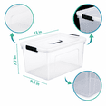 thumbnail image 3 of 17 QT Clear Storage Bins with Lids Large Stackable Plastic (6 Pack) 13x9.5x7.7", 3 of 6