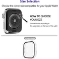 thumbnail image 6 of 2 Pack Case Built in Tempered Glass Screen Protector Compatible with Apple Watch Series 8/ Series 7 41mm, Hard PC Case Ultra-Thin Bumper Overall Protective Cover- Transparent, 6 of 7