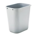 thumbnail image 2 of Rubbermaid Commercial Products Deskside Plastic Office Wastebasket, Rectangular, 7 Gal, Gray | Bundle of 5, 2 of 2