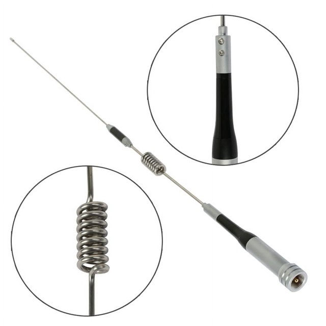 SG-M507 Antena de Intercomunicador Montada en VehíCulo 2,15 Dbi (144 Mhz) 5,5 Dbi (430 Mhz) Antena UV de Doble Banda de Alta Ganancia 74 CM