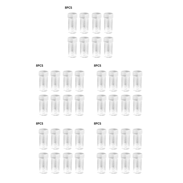 Advancent Botellas de almacenamiento de diamantes de imitación, contenedores redondos de plástico para joyas, cajas organizadoras de cuentas de arte Type4 NO4 Advancent CBP170825