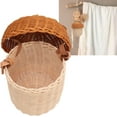 thumbnail image 6 of Kids Rattan Storage Basket, Pine Cone Shape Decorative Woven Basket with Lid, Hand Woven, Suitable for Home Decoration, Photography Props, Children's Toy, Fruit and Vegetable Storage - Large, 6 of 6