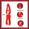 thumbnail image 4 of Happy Easter Plush Hanging Monkey 13.5in, Animal Soft Plush Toy for Kids Girls Boys Spring Birthday Party Favor & Gift Basket Home Living Room Car Decor Set of 3 (Red) CUSTOM Storage Carrier, 4 of 7