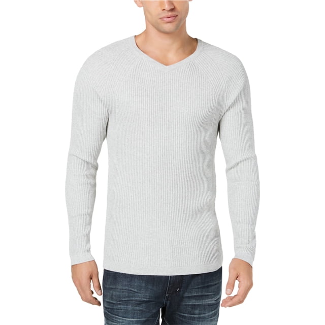 INC suéter acanalado para hombre, gris, extragrande
