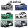 thumbnail image 2 of Modelo de coche de juguete Audi RS6 1:24, vehículo de carreras fundido a presión, Miniatura, puertas con luz y sonido extraíble, colección que se puede abrir, regalo para niños, 1/24 Fivean unisex, 2 of 2