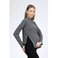 thumbnail image 2 of LVMA4220 - Side Button Maternity Nursing sweater, 2 of 12