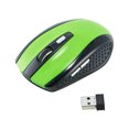 thumbnail image 1 of Ratón inalámbrico de 1600DPI para ordenador, receptor USB óptico de 2,4G, ratón programable ergonómico para jugadores de PC y portátiles Juegos de teclado y mouse para computadora verde, 1 of 6