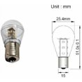 thumbnail image 2 of czcpp-BA15S Bayonet Base Single Contact 16 SMD 3528 LED Light Bulb 12V S8 93B2 1156 1141 Warm White Color, 2 of 3