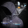 thumbnail image 6 of CAMEL CROWN Men’s Ski Jacket with Inner Fleece 3 in 1 Waterproof Winter Jacket, 6 of 7