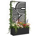 thumbnail image 1 of Outsunny Metal Planter Box with Trellis, 44.5" Raised Garden Bed, 1 of 10